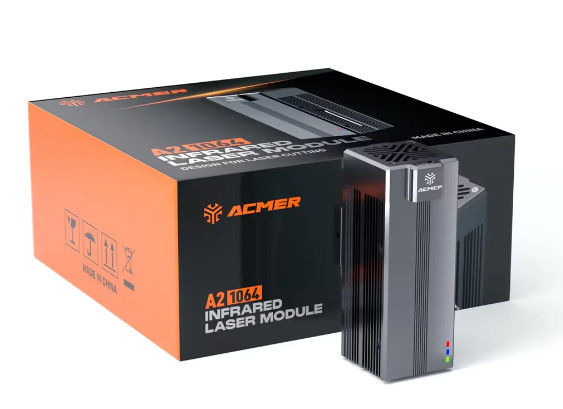 ACMER 00.3mm Круговое лазерное пятно 1064nm,2W IR двойной лазерный модуль набор для гравировки металла / золота / серебра / платины / меди